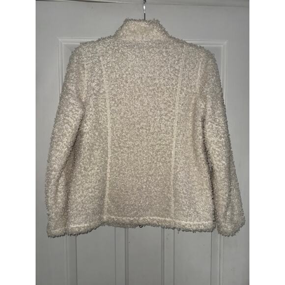 J. Jill Fuzzy Full-Zip with Pockets Cozy Teddy Bear jacket - sz PETITE small - Picture 8 of 10